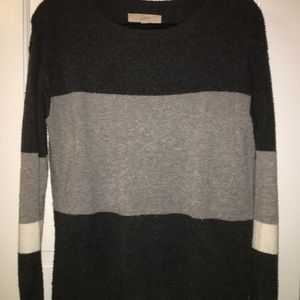 Loft Long-Line Striped Soft Sweater